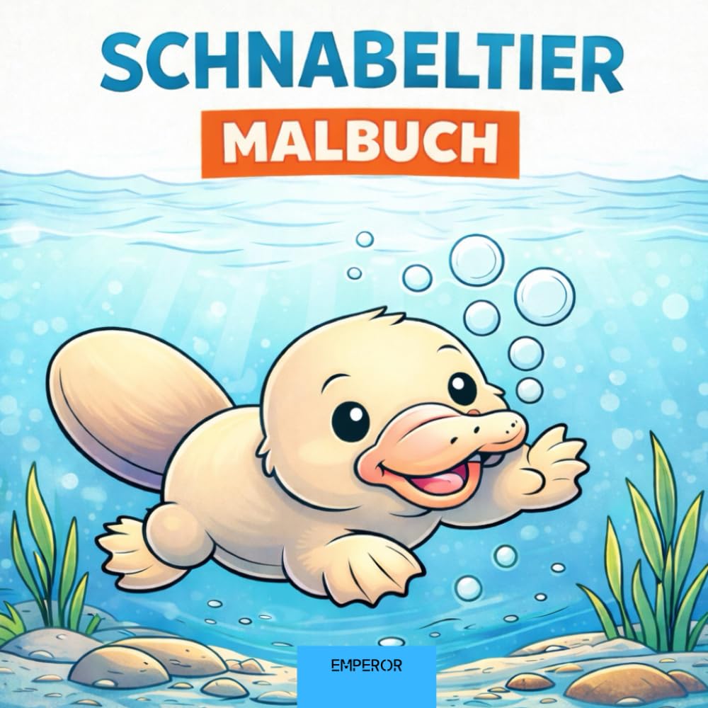 Schnabeltier Malbuch: Niedliche Schnabeltiere zum Ausmalen – Das ideale erste Malbuch für Kinder ab 2 Jahren | Große, einfache Bilder für Kleinkinder ... Mädchen und Jungen (Außergewöhnliche Tiere)