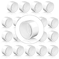 Vista 16 de Tapón de PVC blanco de 1-1/2 pulgadas para extremo de tubería, 10 piezas de conector de adaptador de rosca de PVC para tubería, conector de tapón