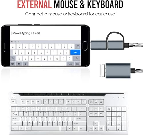 Cable convertidor USB-A a Micro USB y USB-C para impresora USB y otros dispositivos, compatible con Android, Chromebook, Windows y Mac
