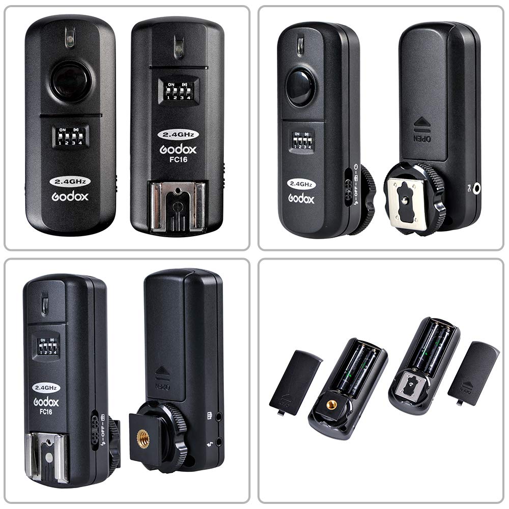 GODOX FC-16N 2.4G 16 Kanäle Fernbedienung Wireless Studio Flash Trigger + Empfänger für Nikon Kameras (FC-16/N)