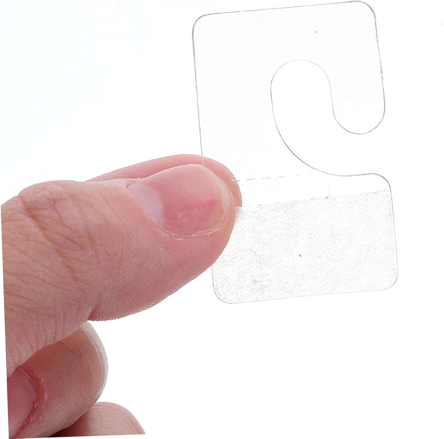 200pcs Plastic Self Adhesive Hang Tabs Hooks with G-Shaped Design for Store and Display Use, PVC Material, Easy Installation and Enhanced Stability