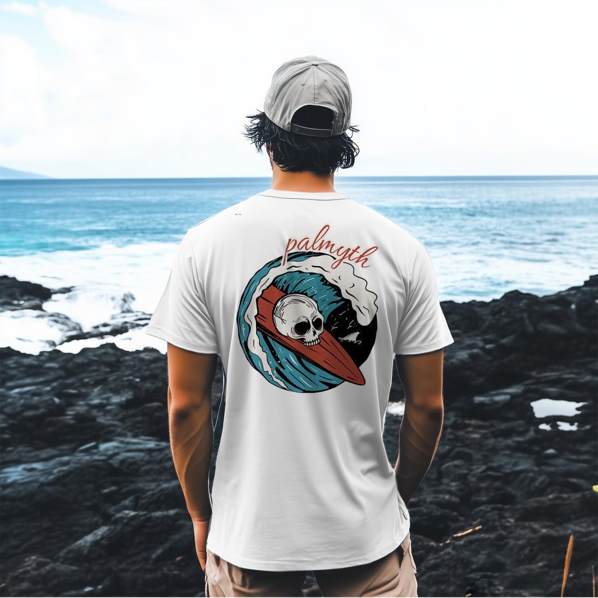 Palmyth Fishing Shirts for Men Sun Protection Shirts Short Sleeve UPF 50+ T-Shirt Tee Quick Dry - Image 2