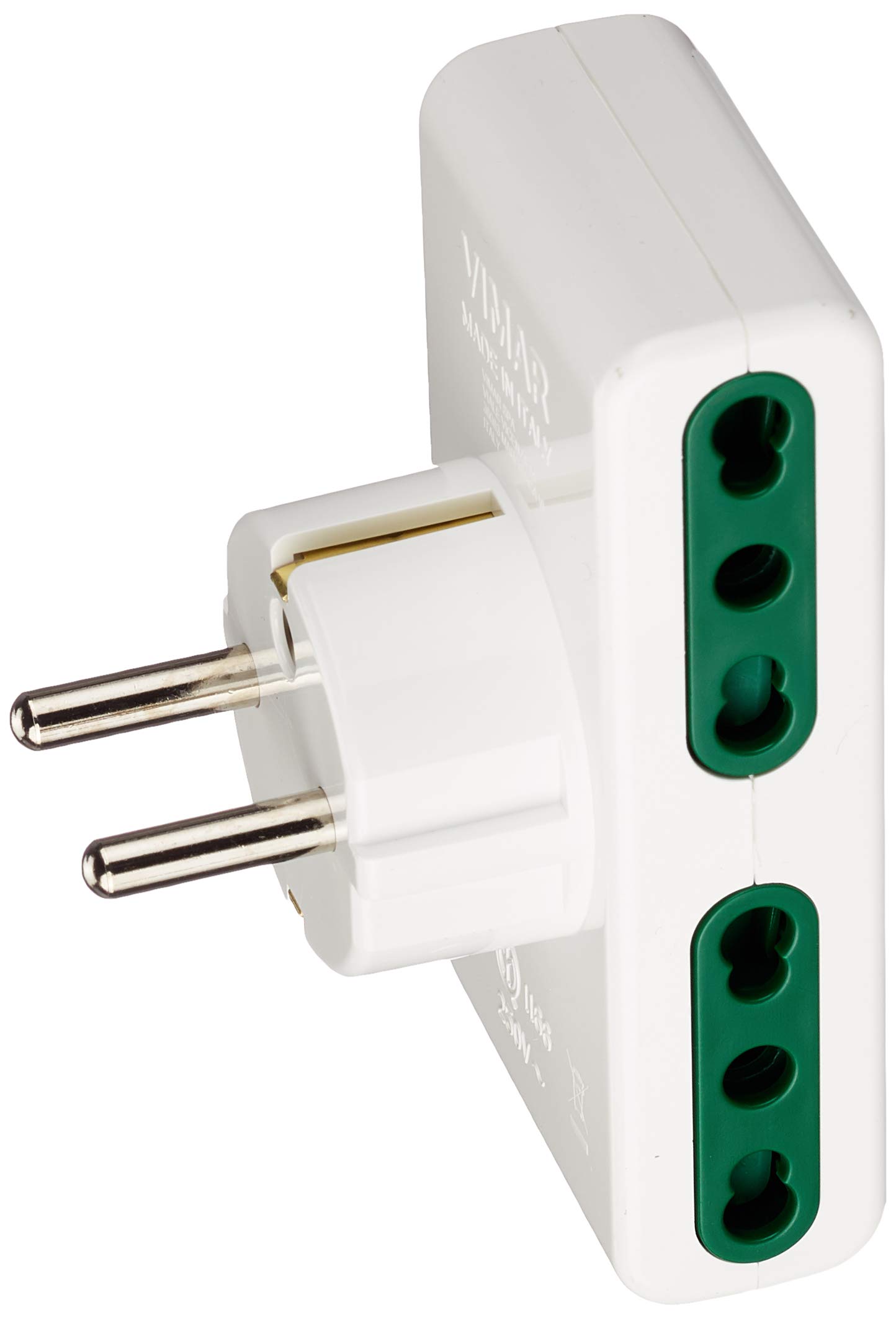 Adaptateur Multiple VIMAR SICURY 250V avec 4 Sorties 16A - Blanc