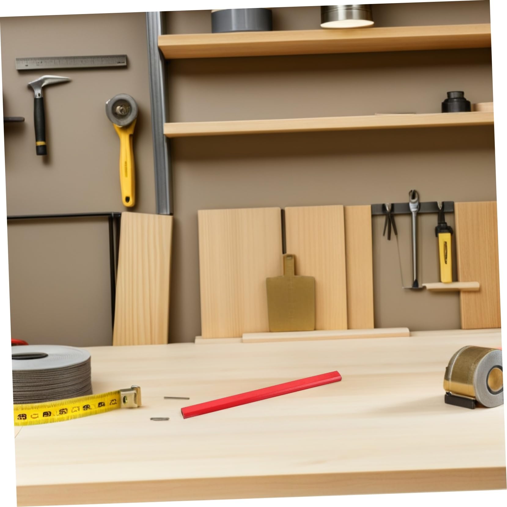 Angoily 144 Szt. Czerwone Drewniane Ośmiokątne Ołówki Stolarskie z Poplaru Antypoślizgowe Precyzyjne Do Znakowania i Trwała Konstrukcja dla Profesjonalistów i Majsterkowiczów