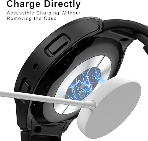 Miniatura 6 de BHARVEST - Funda protectora de pantalla para Samsung Galaxy Watch 6 de 1.732 pulgadas, 4 paquetes de cubierta rígida de policarbonato con 6 juegos