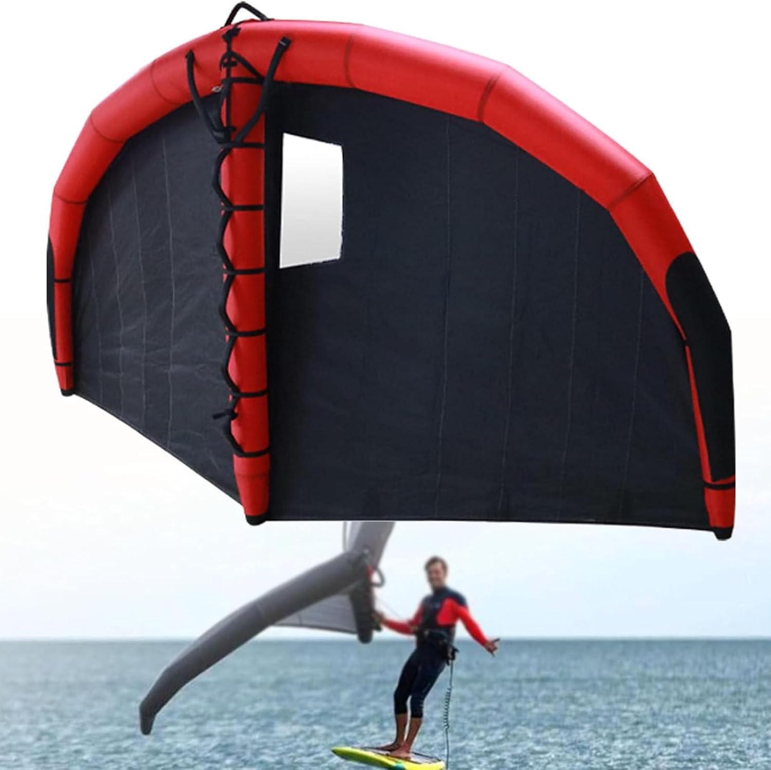 Inflatable Hydrofoil Board,Handheld Surf Sail,Inflatable Surfing Wing,Kitesurfing Wing Windsurfing,Surfing Inflatable Wing with Window,for Water Sports Kiteboard Surf,6㎡