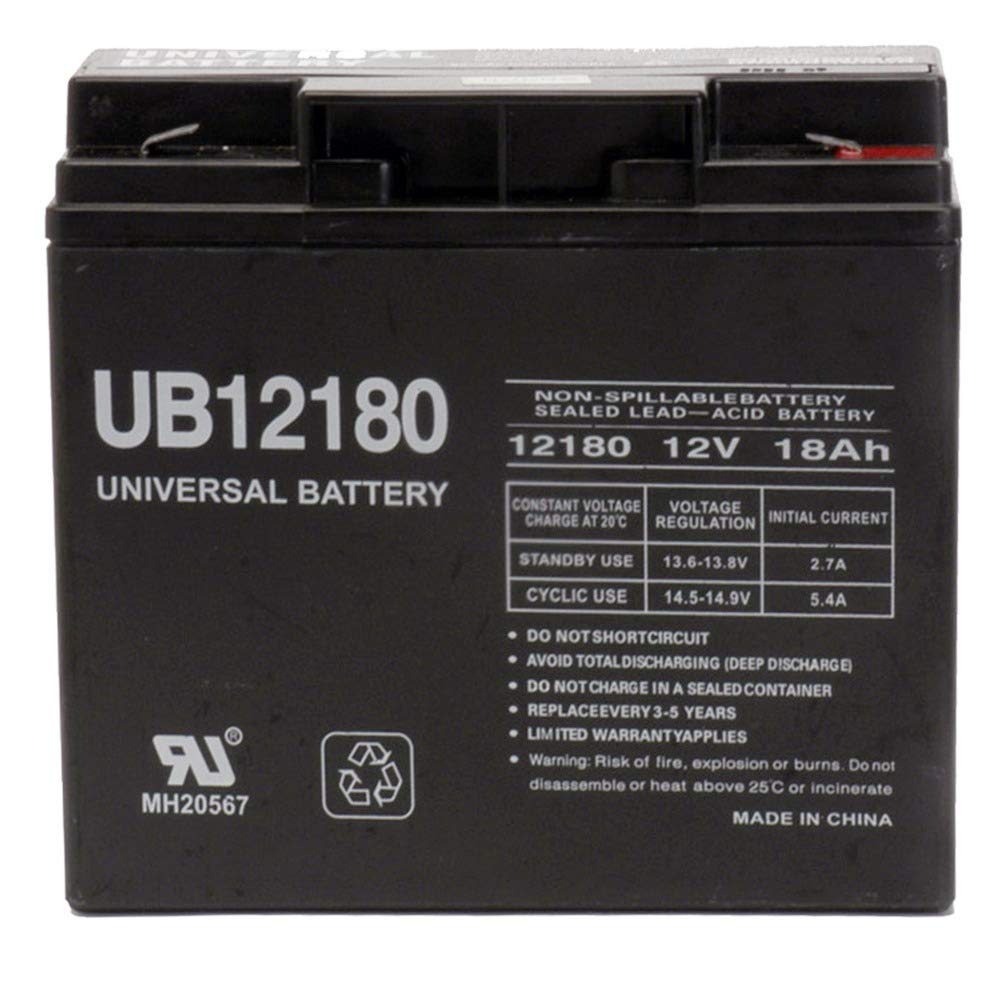 Universal Power Group 12 Volt - 18 Ah - F2 Terminal - UB12180 F2 - AGM Battery - UPG 40648