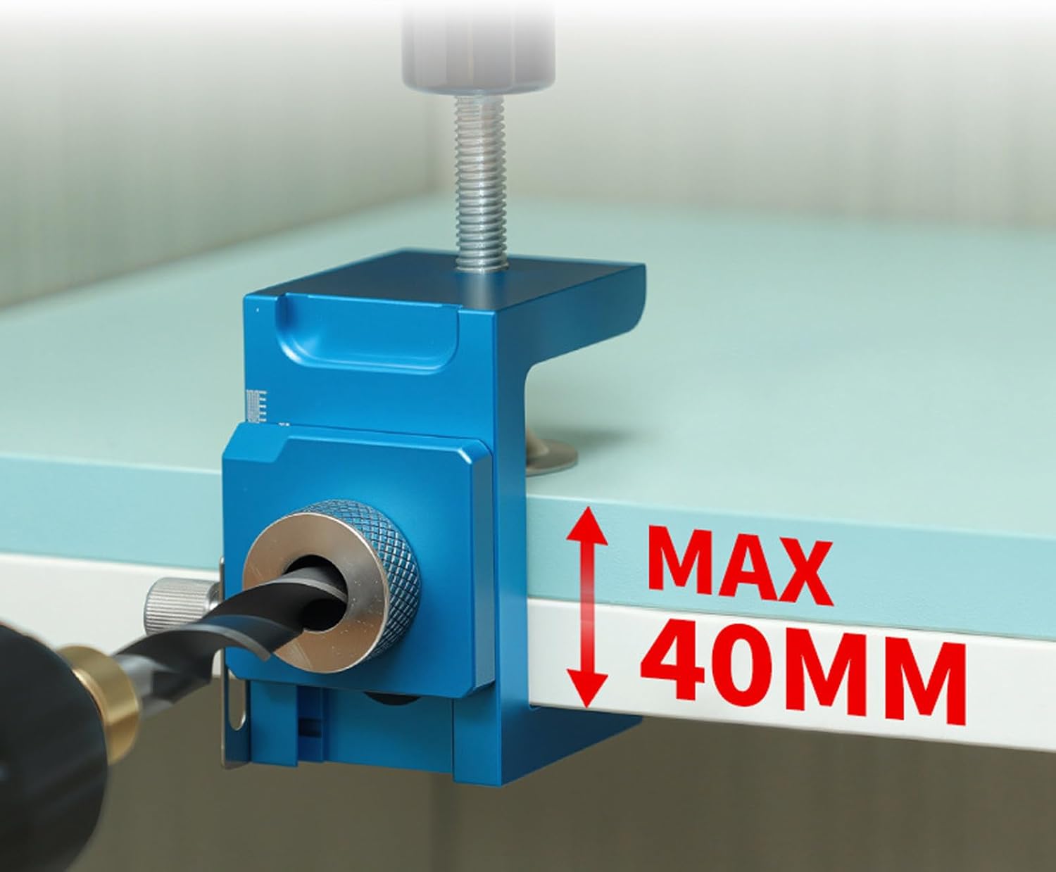 Adjustable Positioner Drill Guide Locator Door Panel Installation Jigs Furniture Connecting Hole Puncher Tool Easy To Use Aluminum Alloy Cabinet Door Drilling Positioner Installation Jig Clamp