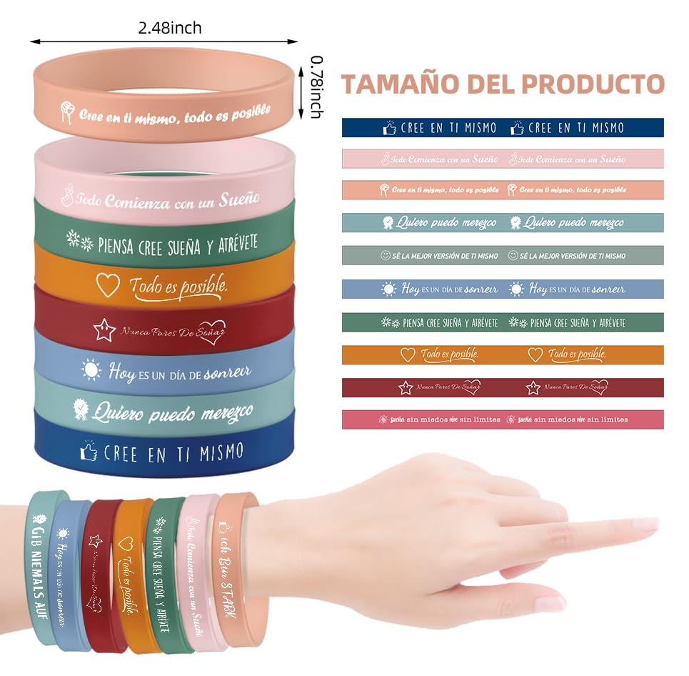 12 Portachiavi Motivazionali In Silicone Con Frasi Ispiratrici - Regali Apprezzamento Per Colleghi E Amici