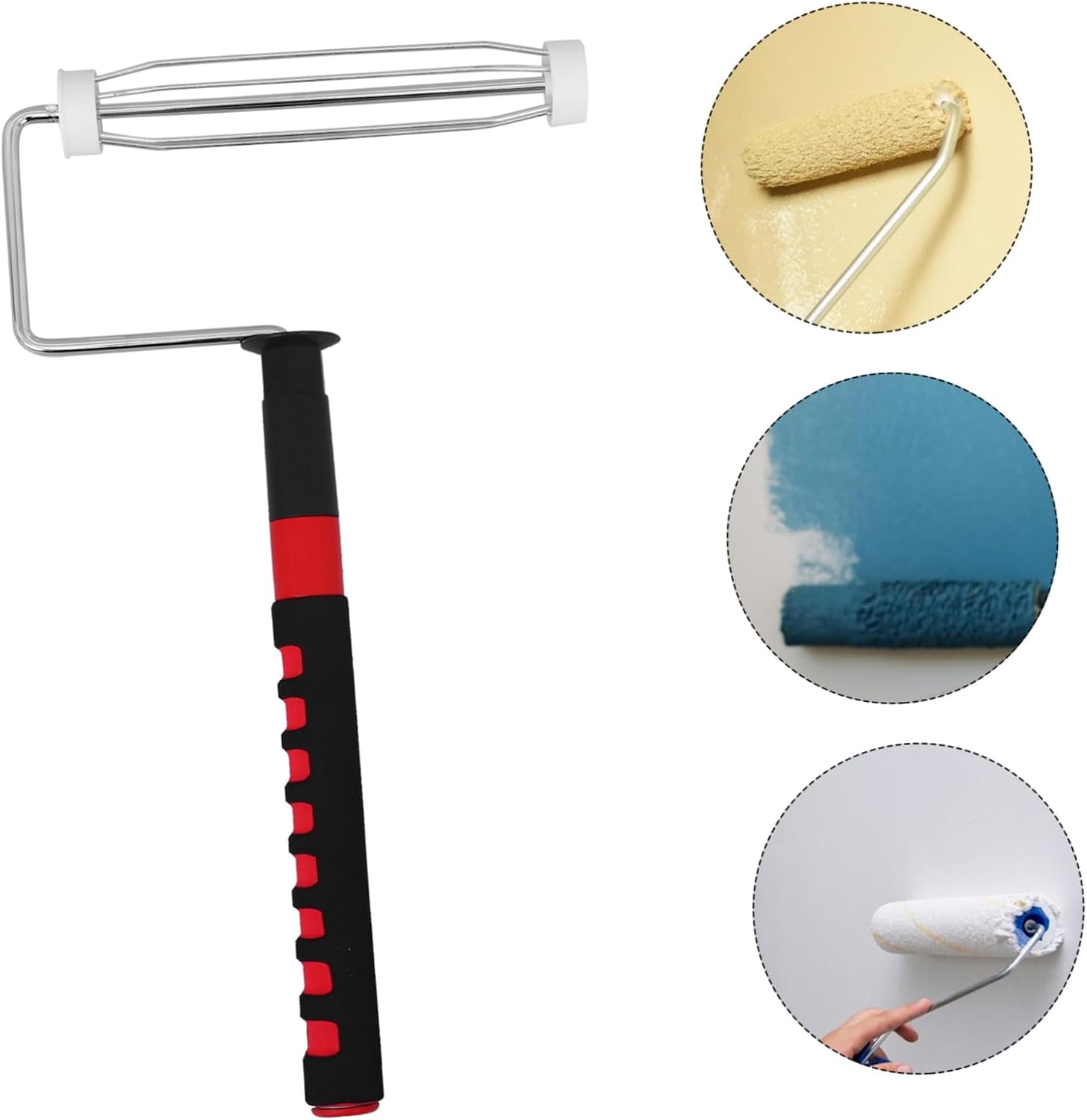 Uonlytech Pedestal Roller Stand for Painting Supplies Compatible with Rollers Easy Mobility for Walls Ceilings Stylish American Design Durable Stable Support for Home Use