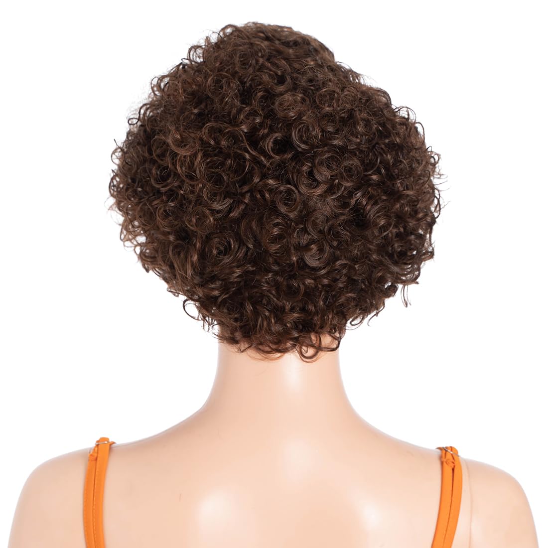 8" Curly Wave Side Part 13x5x1 HD Lace Front Wigs Short Bob Pixie Cut Brazilian Remy Human Hair 150% Density Deep Curly Lace Front Wigs for Women Ombre Color - Image 4