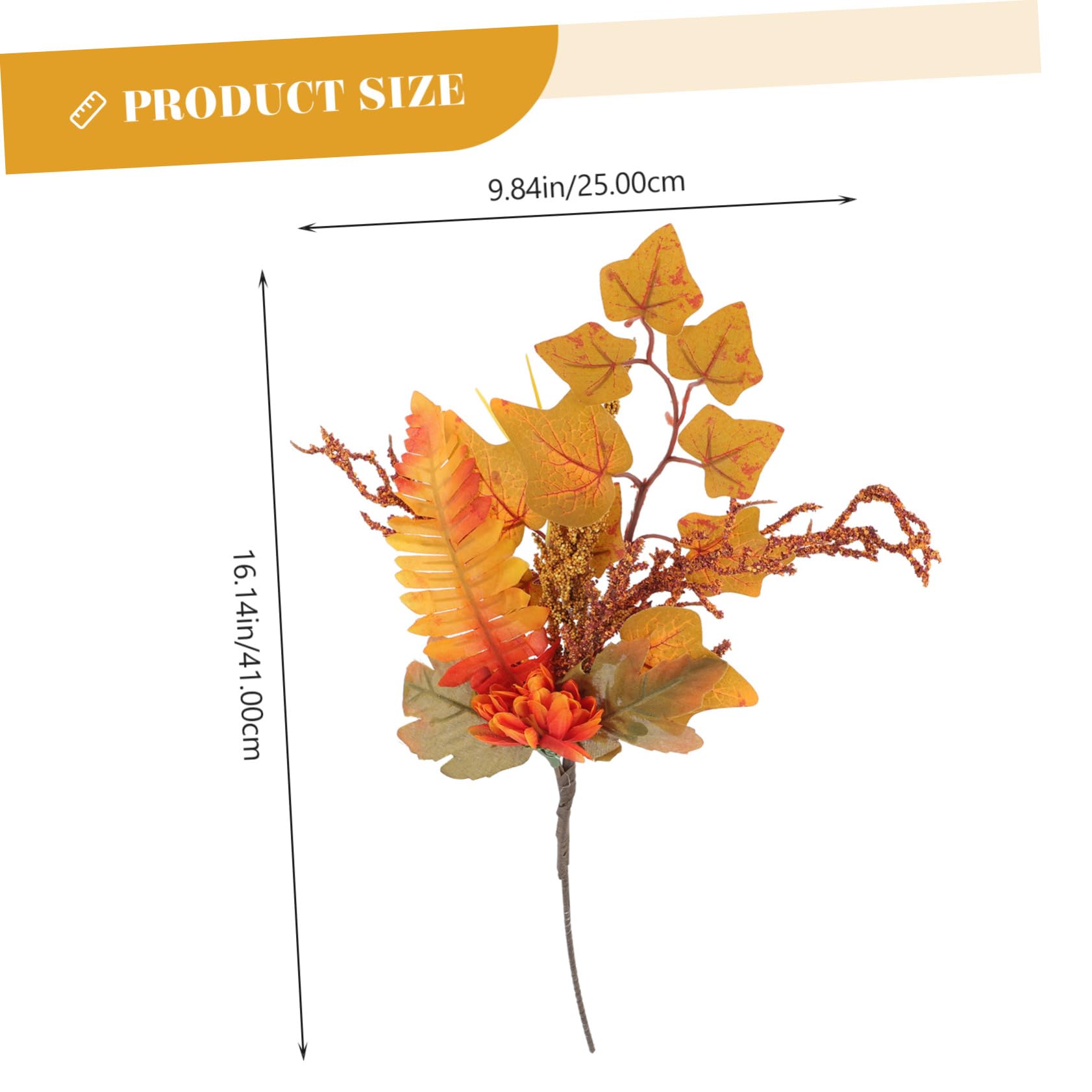 4 Branches Décoratives érable Artificiel Automne - Pour Vase, Centre De Table - Décoration Intérieur Sans Entretien - 3
