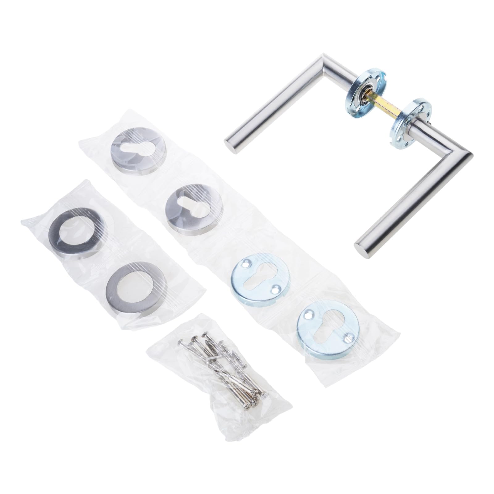 Upgrades Interior Door Handle Set Round Levers with Concealed Keyhole Home Improvement Door Handle Modern Hardware Locking