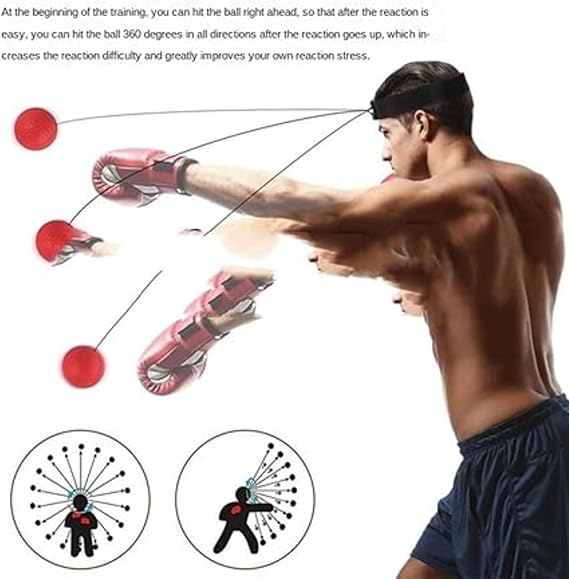 Boxing Reflex Ball boxballen games Boxing Ball Boxball Reflex Ball Headband Set - Improve Speed, Agility, and Punching Skills - Addictive Boxing Game for All Ages - Boxing Equipment for Home Workouts