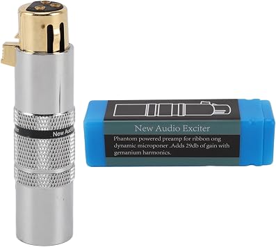 Inline Microphone Preamp, 29dB Dynamic Mic Booster