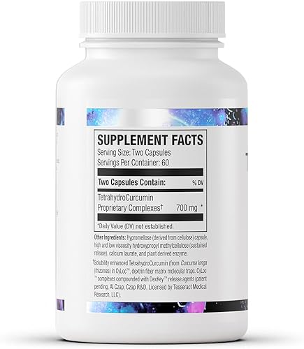 Miniatura 8 de TetraCumin SR Suplemento de apoyo articular, metabolito de curcumina de cúrcuma de liberación sostenida, suplementos articulares patentados para