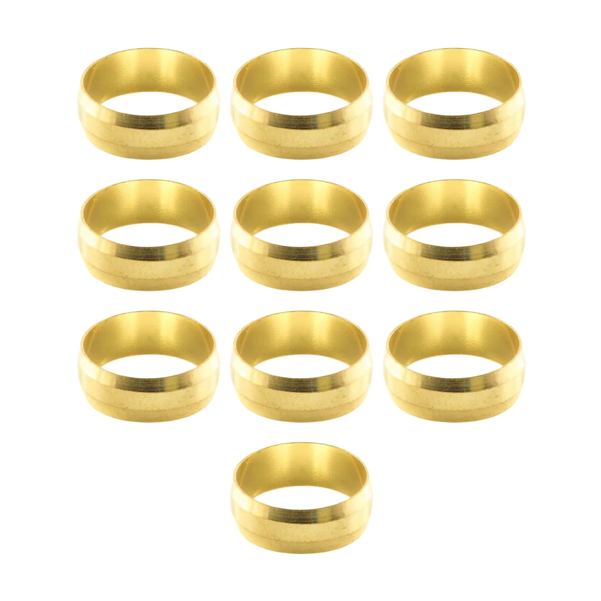 Sekoro Brass 15Mm Compression Olives - Pack Of 10 (15Mm)
