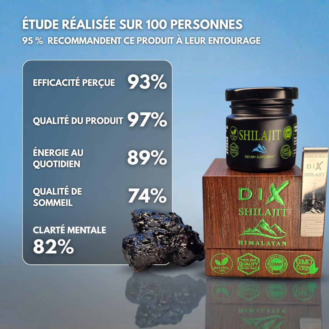 Résine SHILAJIT D'Himalaya grade OR | 50g |100 Portion ✦ Haute Altitude ✦ Sans métaux lourds | Sans contamination | Riche en Oligo-élément | Ratio 60:1 | 100% naturel
