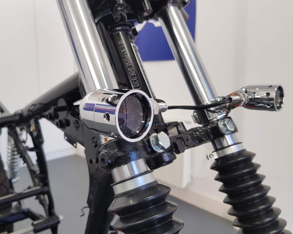 4x Chrom-Metall-Motorradblinker ABS-Konstruktion – Passend Für Chopper & Custom Bikes, Einfache Montage, Direkter Ersatz