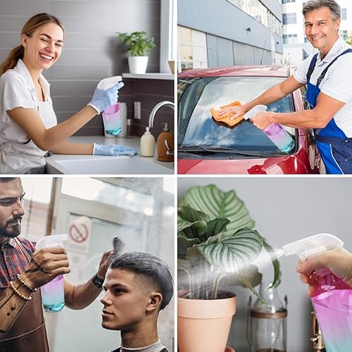 Hethyo Plastic Spray Bottle 16.9oz Empty Spray Bottles Refillable Container Trigger Sprayer for Cleaning Solutions, Water, Plants, Pet, Essential Oils, Hair, 2 Pack - Image 7