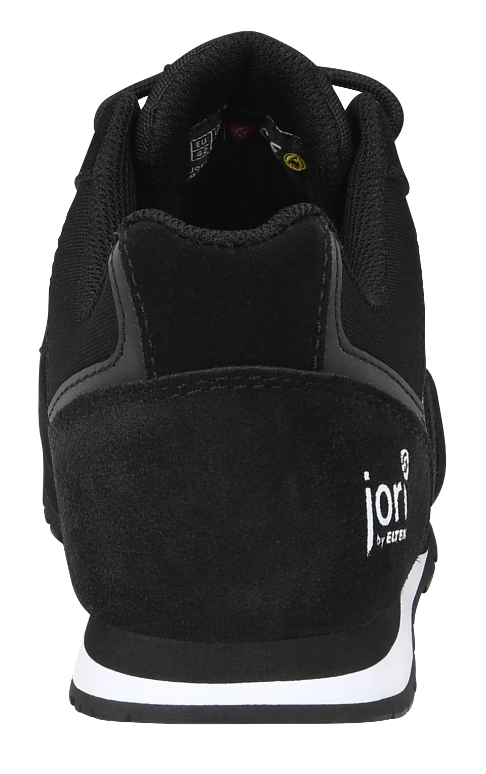 Jori jo_Slim Black Low ESD S3 buty ochronne, dla kobiet i mężczyzn, skóra/tkanina, stalowy nosek, lekkie, sportowe, czarne, czarny, 43 EU
