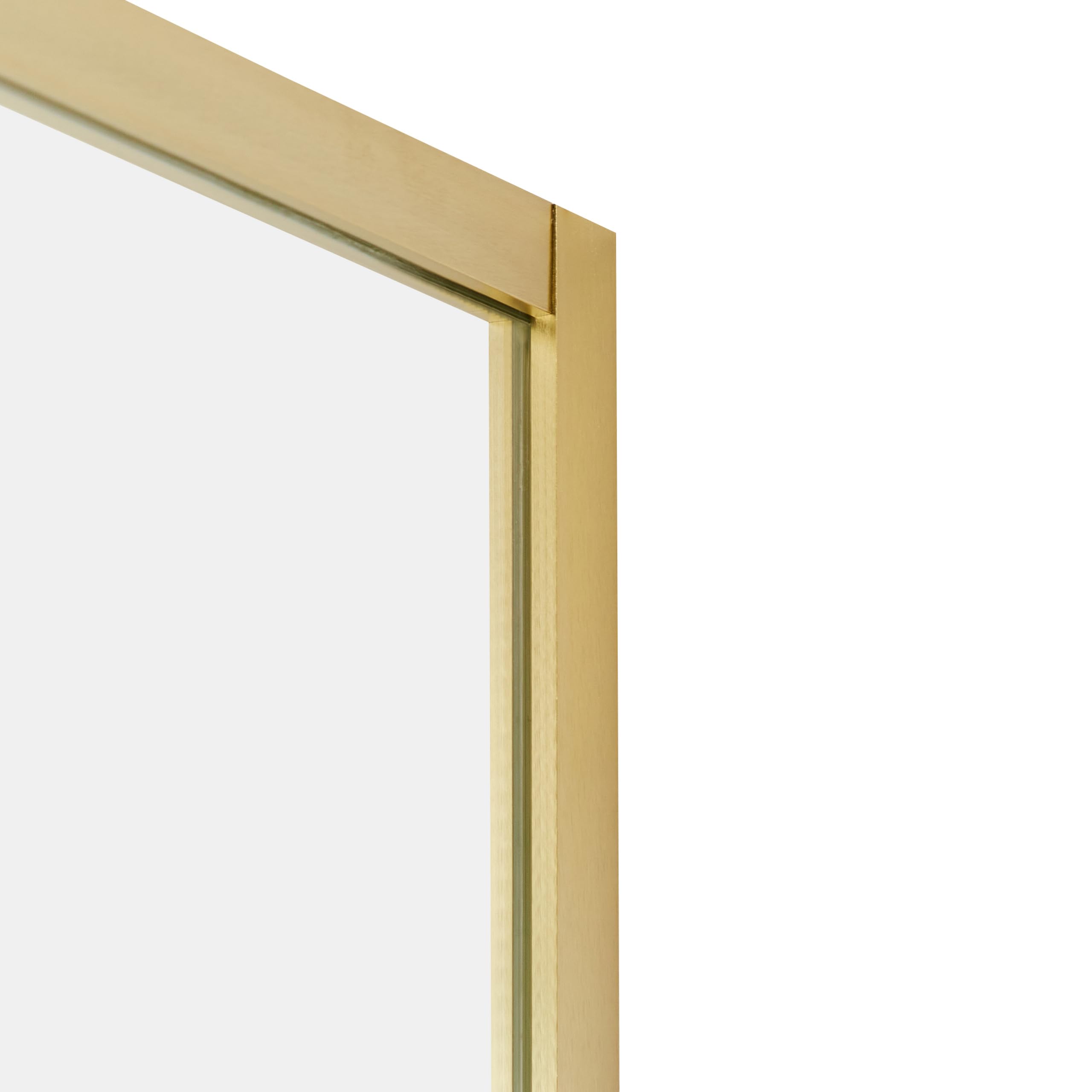 Cabina de ducha vidrio templado puerta doble corredera dorado 90 x 90 x 185 cm Tela