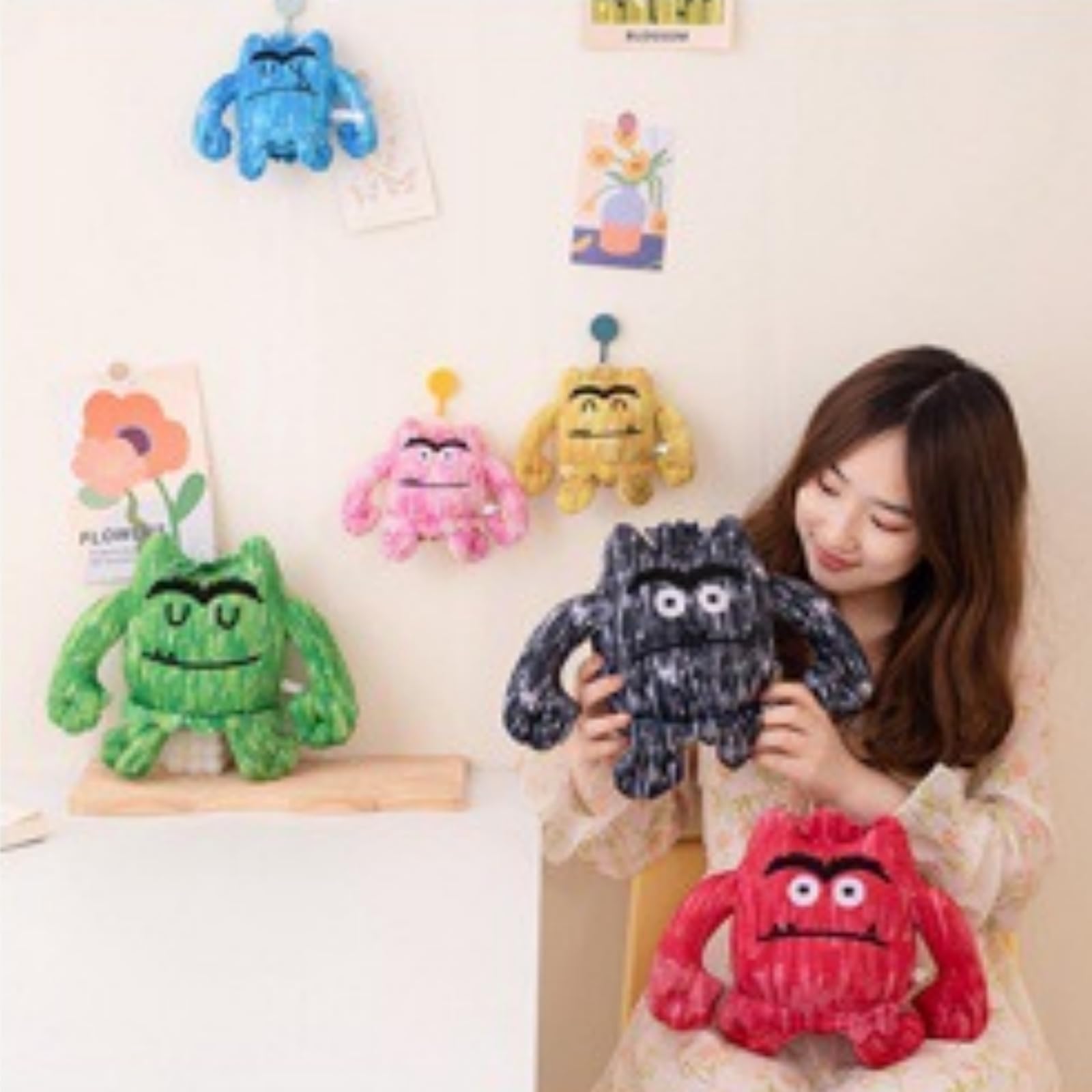 Amazon.co.jp: [Hushan] カラー モンスター ぬいぐるみ 20cm*15cm 様々