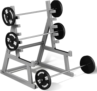ibasenice Mini Squat Rack Pen Holder 4-Piece Black Miniature Gym Set, Barbell Pens & Dollhouse Fitness Decor for Desk, Shelf, Gift for Gym Lovers