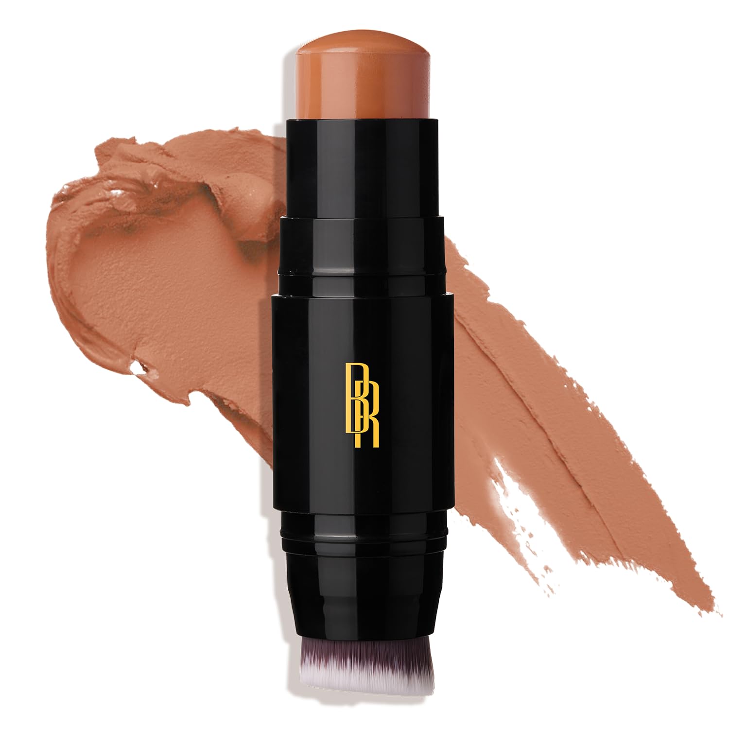 Black Radiance Color Perfect Foundation Stick with Soft Brush Applicator Duo – Buildable, Blendable Versatile Pigment-Rich Formula - Brownie