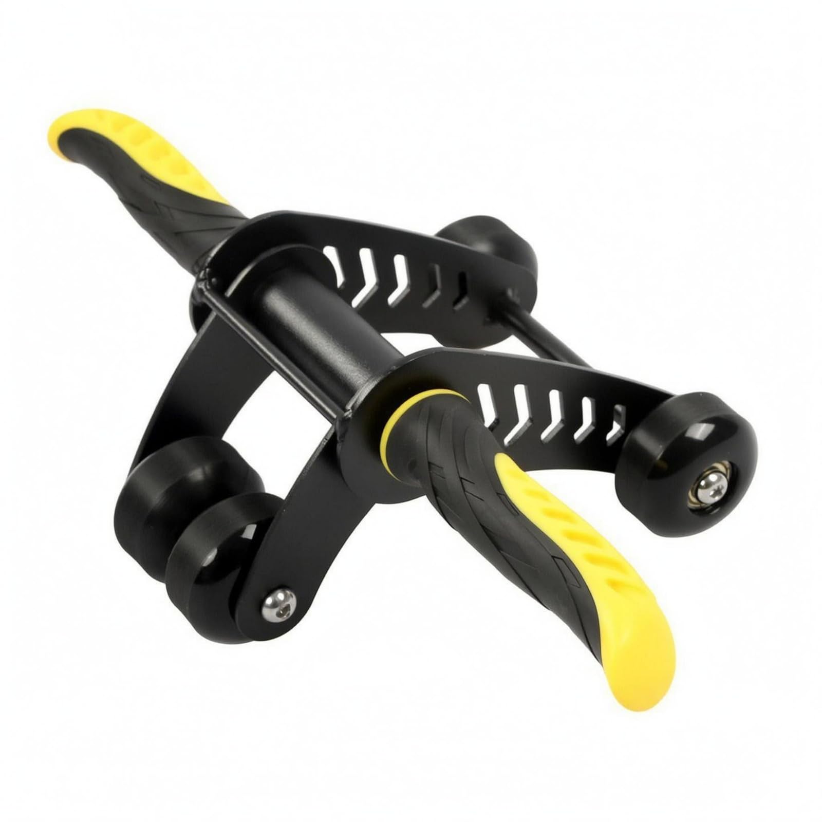 Rueda Abdominal Plegable Agarres Texturizados Rueda Abdominal Metálica Estable Rodillo Abdominales Doble