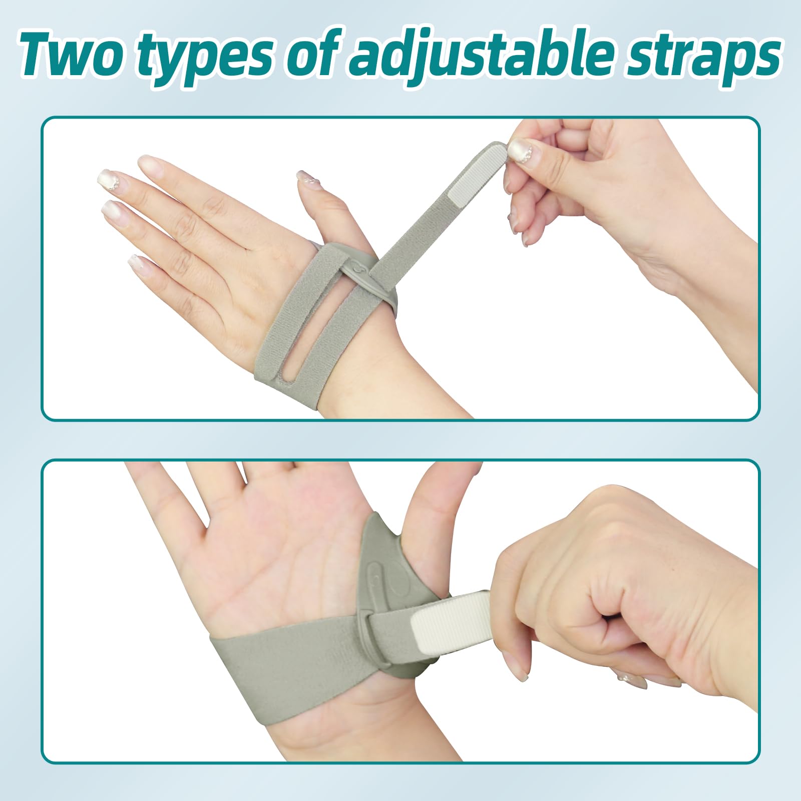 CMC Daumenbandage für rechte Hand, Arthritis-Daumenstabilisator mit Memory-Form, verstellbare Fingerschiene für Hände, Handgelenk, Schmerzlinderung, für Männer und Frauen (Grau-Linkshänder