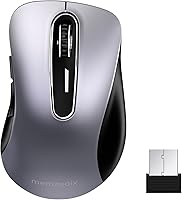 Vista 13 de memzuoix Ratón inalámbrico de 2.4G, 1400 DPI inalámbrico óptico móvil con receptor USB, ratones de computadora portátiles para laptop, PC, Rojo