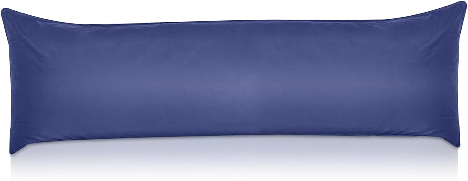 Cotton Body Pillow Cover - Navy 20x72