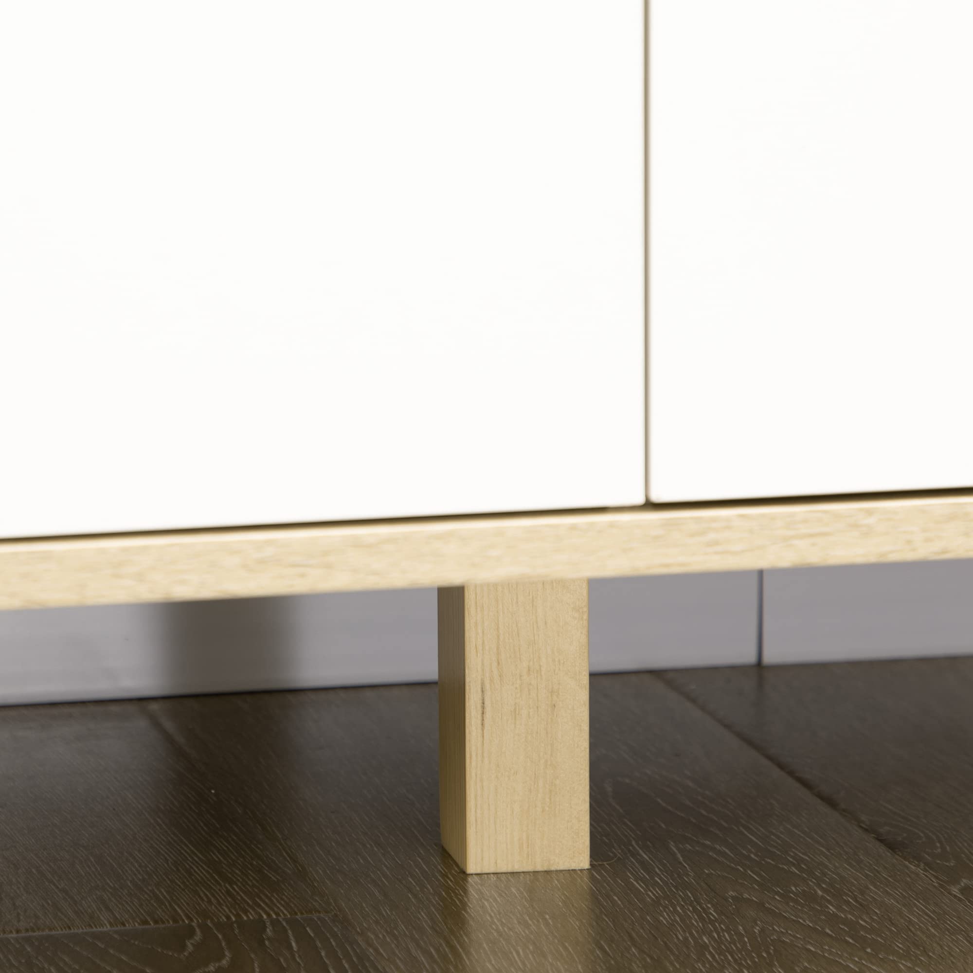 HOMCOM Cómoda con 6 Cajones Cajonera de Armario Mueble Organizador con Cajones para Cocina Dormitorio Salón Estudio Estilo Moderno Antivuelco 120x40x76 cm Natural y Blanco