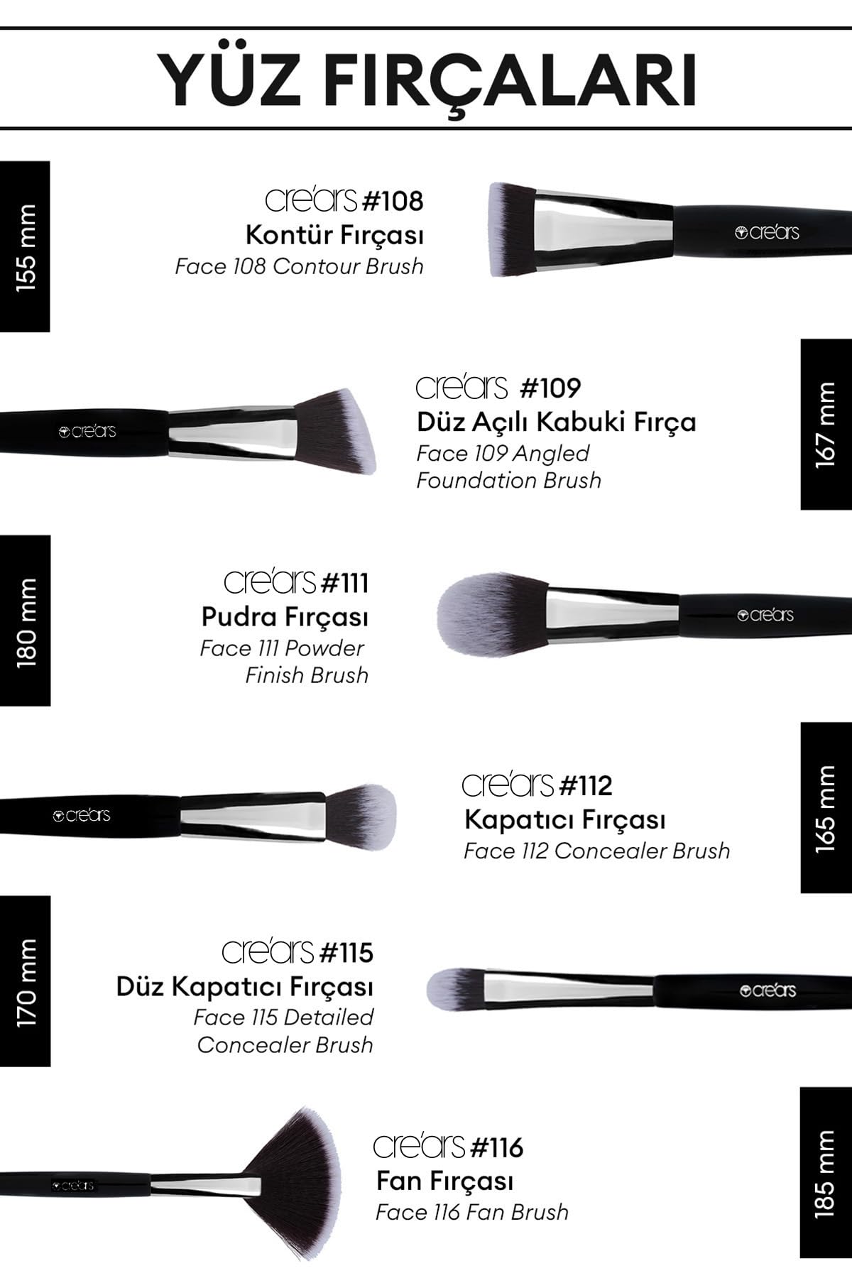 Cre'ars, Far Fırçası Cre'Ars Short Shader Brush #128