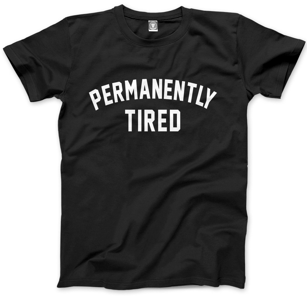 Hotscamp Men's Black Permanently Tired Napping Unisex T-Shirt - Medium [Apparel]