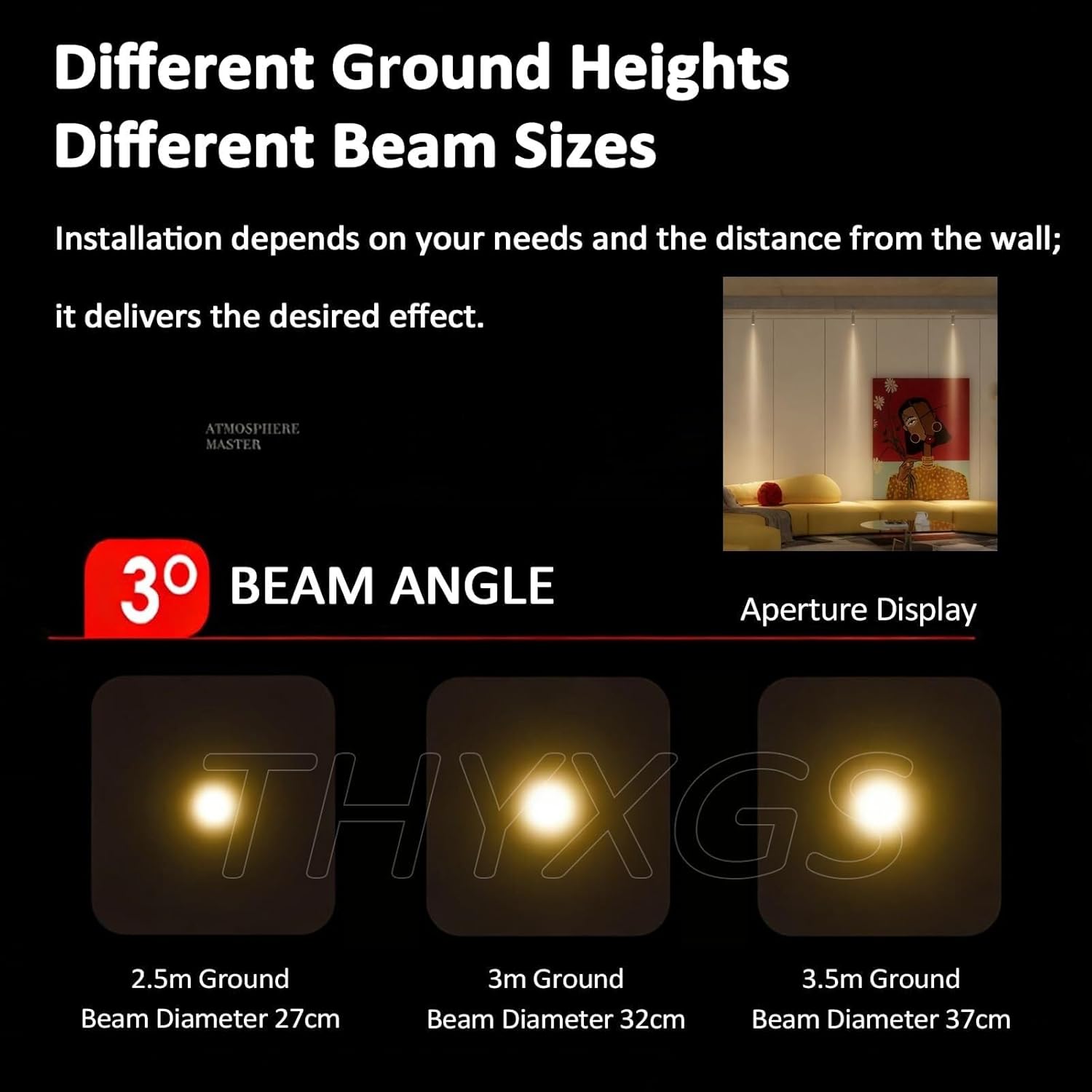 Modern Recessed Spotlight,Anti-Glare Ceiling Spotlight， Lighting Ceiling Wall Lamp, 3° Beam Angle, Aperture 40-80mm, Free Adjust, 95-100LM/W, CRI ≥ 98, for Living Room, Gallery, Hallway(4000k)