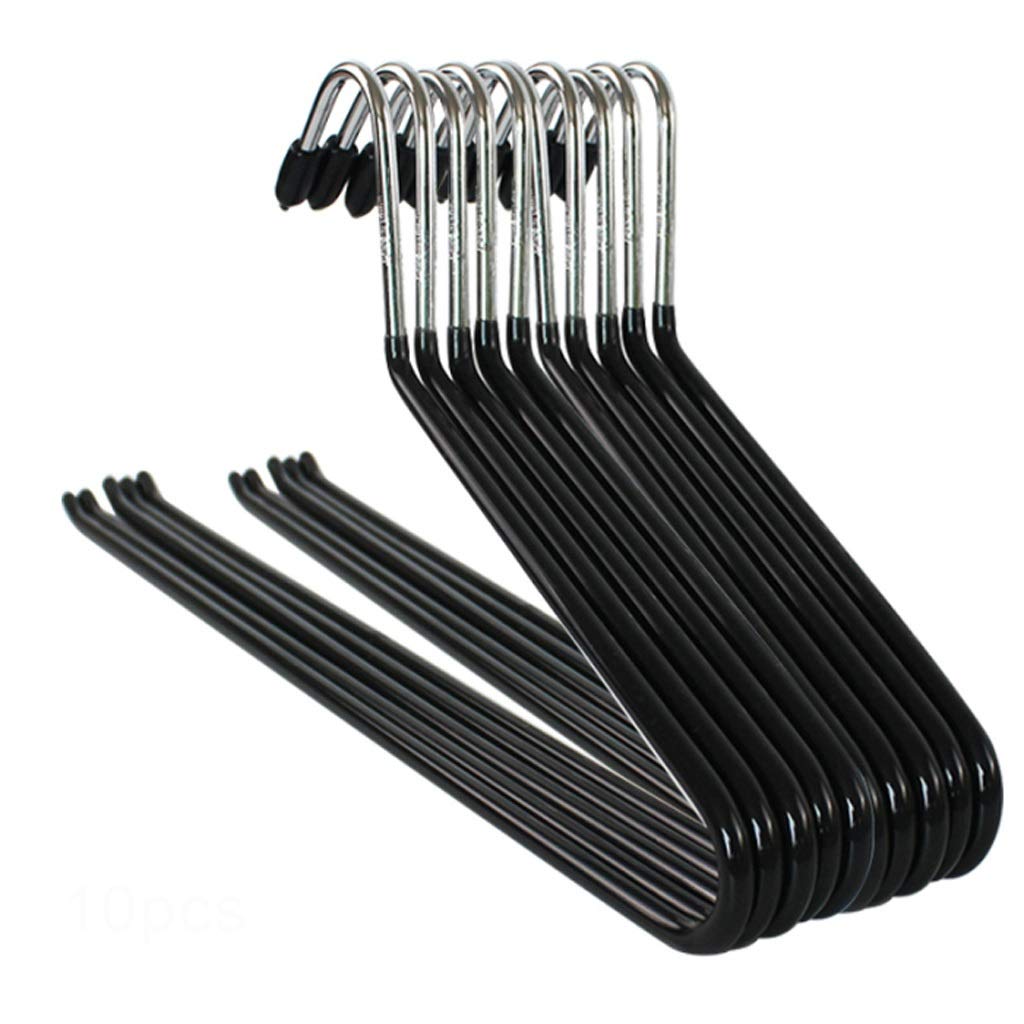 MOBYGKFY New Hot Metal Opening-end Non Slip Slacks Pant Hangers Trouser Hangers Organizers Set(Svart,10pcs)
