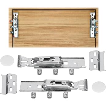 Pack of 2 Concealed Kitchen Cabinet Hangers Universal Wall Mount