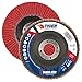 Weiler 50103 Saber Tooth 7/8" Arbor, 4-1/2" Diameter, 80 Grit, Ceramic, Phenolic Backing, Angled Abrasive Flap Disc