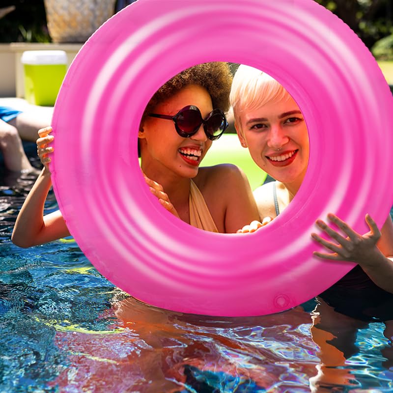 Anneau Flottant Géant Donut 120cm Pour Piscine Et Plage - Rose