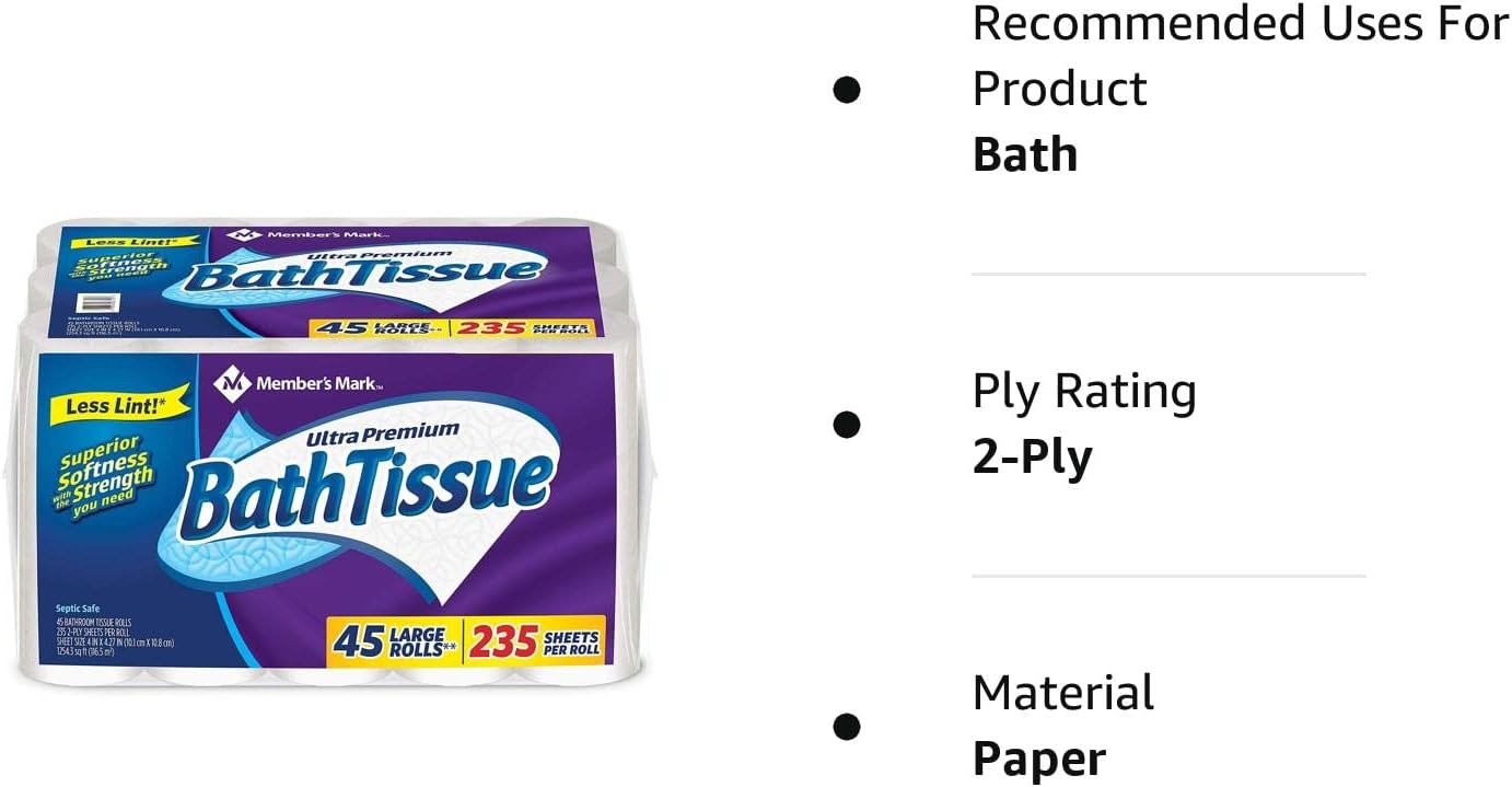 Member's Mark Ultra Premium Bath Tissue, 2 ply (232 sheets, 45 rolls)