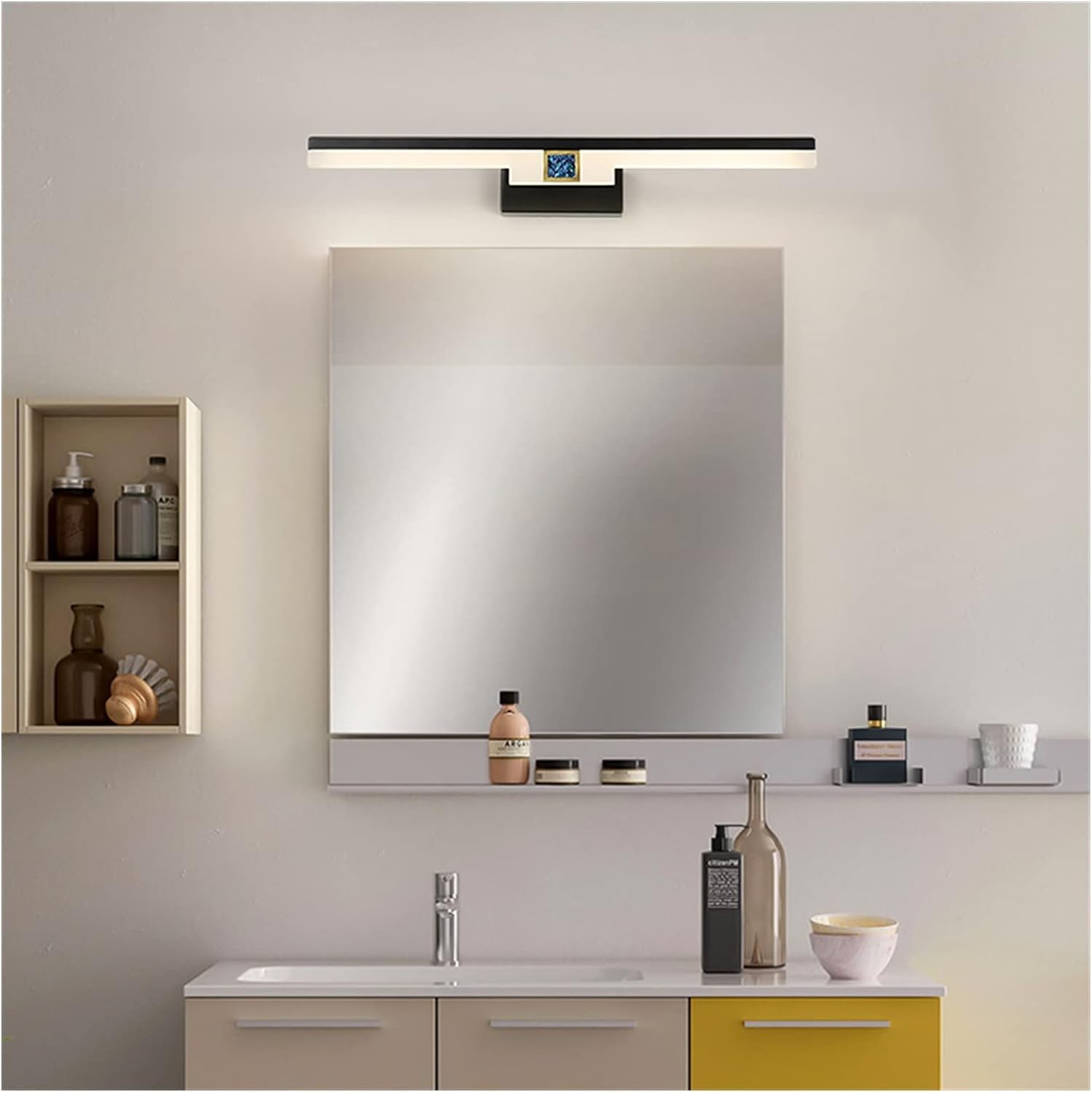 Lámpara LED de techo lineal dorada de lujo para espejo de baño y aseo 6