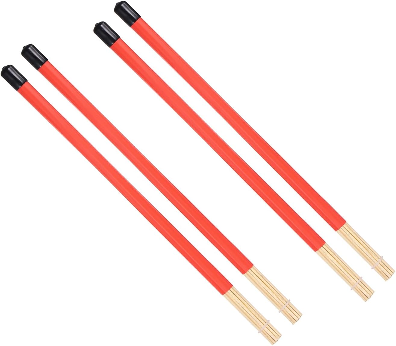 Baquetas Jazz Bamboo 2 Pares 19 Varillas Rojo miniatura 1
