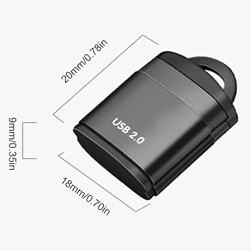 Mini USB Card Reader, Mini High Speed USB 2.0 Card Reader, USB Micro S-D Card Reader, TF Memory Card Adapter, Card Reader with Chain, Micro USB Cartridge for Computer Desktop Laptop Notebook