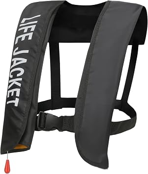 Life Jacket for Men Women, 150N Automatic Inflatable Life Vests - Lightweight and Breathable