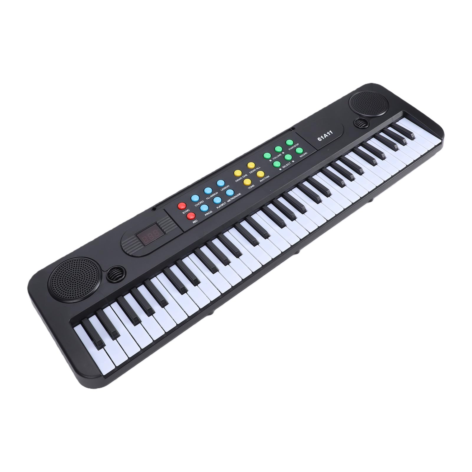 Tastiera Elettronica Portatile a 61 Tasti 200 Toni 200 Ritmi per Principianti a Casa Pratica e Educazione Musicale