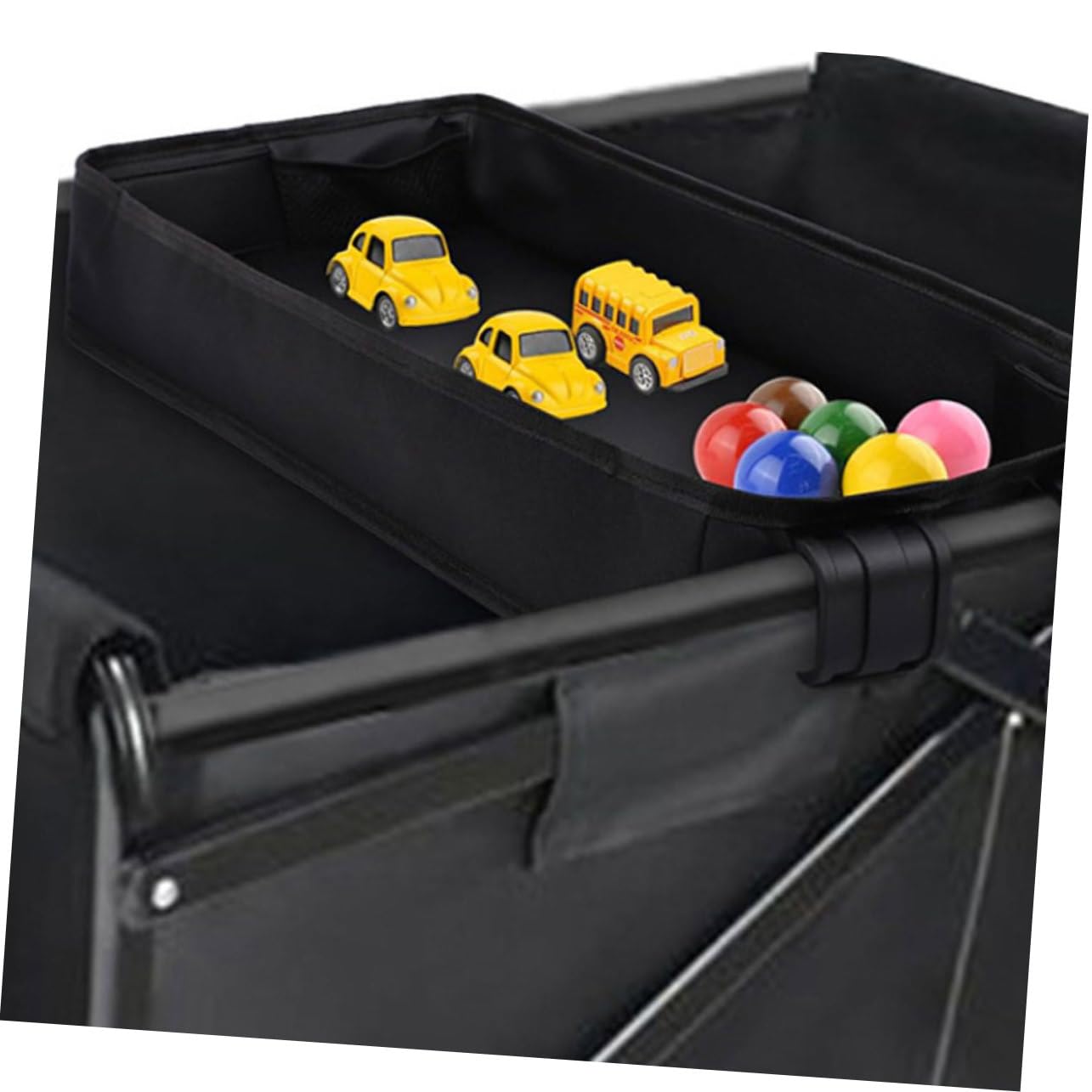Kisangel Stroller Snack Tray Cup Holder Phone Holder Lightweight Clip Organizer for Easy Feeding and Fun The Go Compatible Strollers Black XL