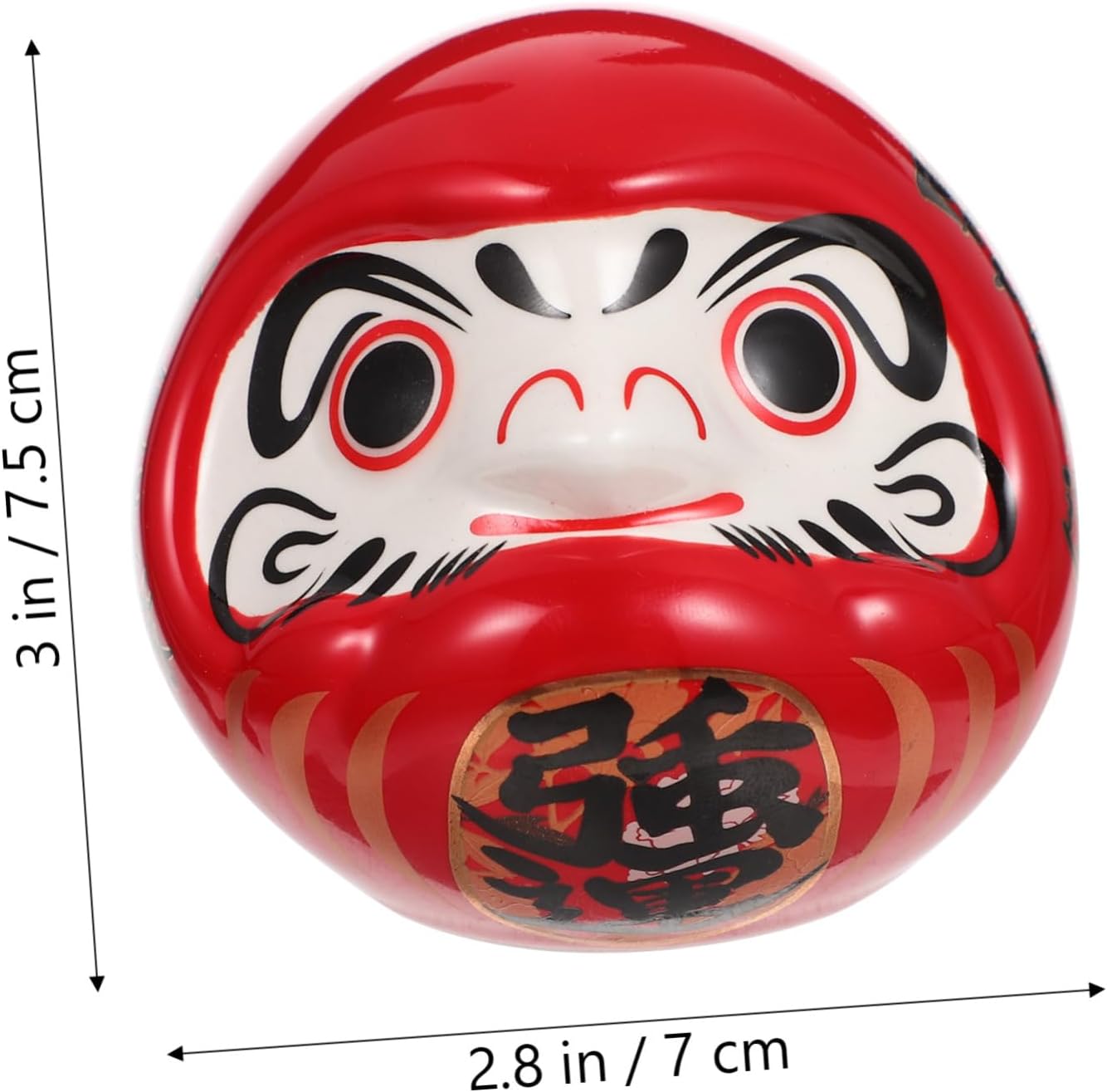 PRETYZOOM 1set Adorable Japanese Ceramic Doll Figurine Compact Desktop Decor Home Adornment for Friends and Family Photography Prop Red