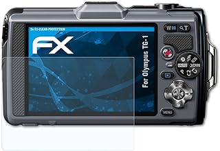 atFoliX Screen Protection Film compatible with Olympus TG-1 Screen Protector, ultra-clear FX Protective Film (3X)